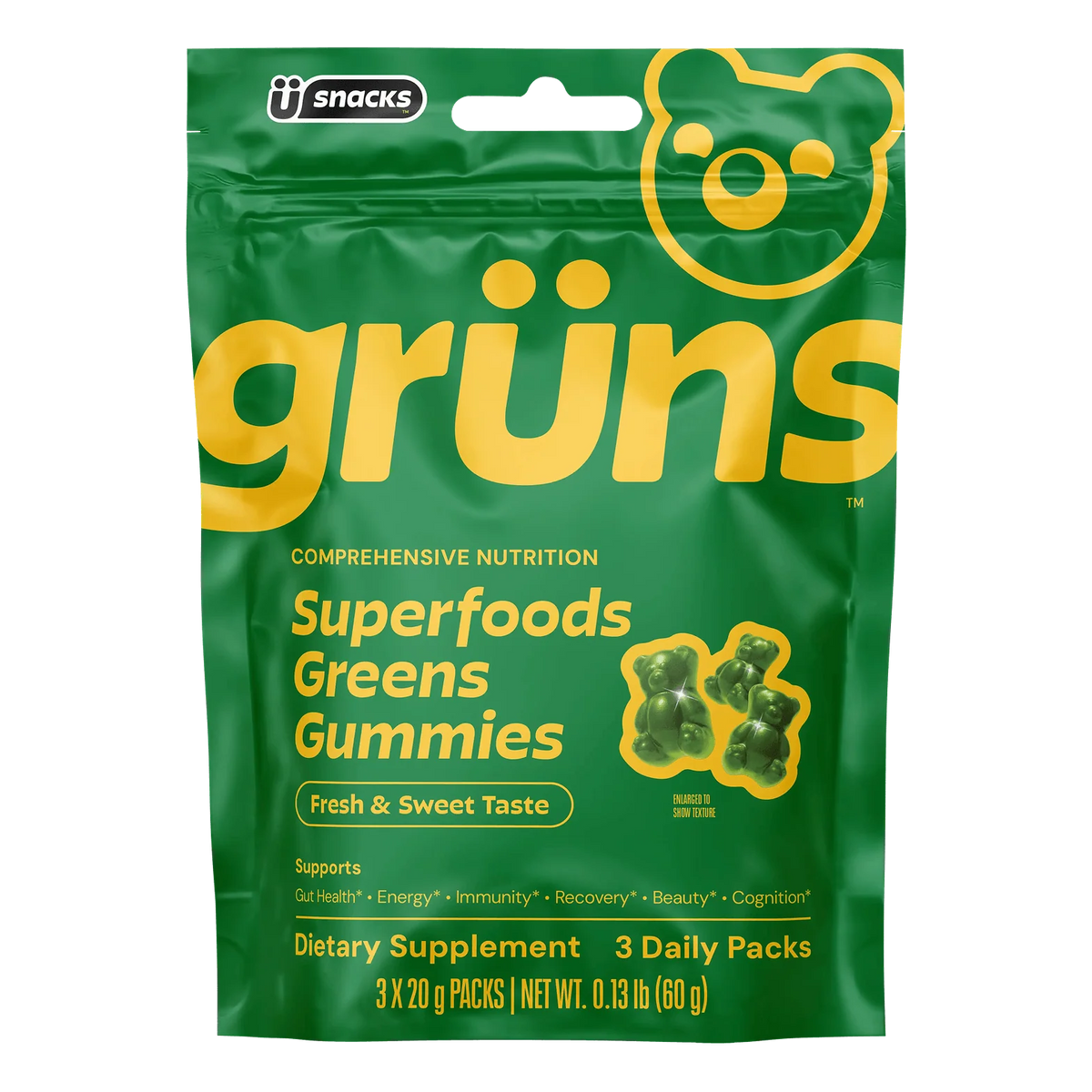 Gruns Superfoods Greens Gummies